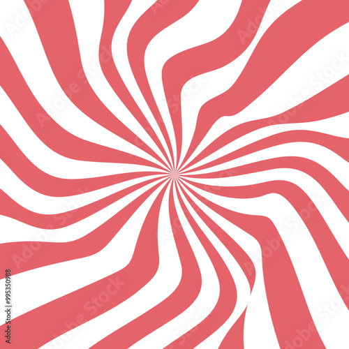 Red white swirl abstract vortex background. Psychedelic wallpaper.
