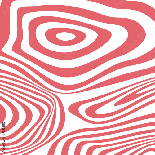 Red white swirl abstract vortex background. Psychedelic wallpaper.
