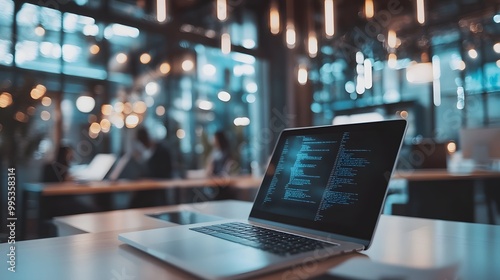 Wallpaper Mural fond internet - ordinateur portable et équipes en entreprise.  Torontodigital.ca