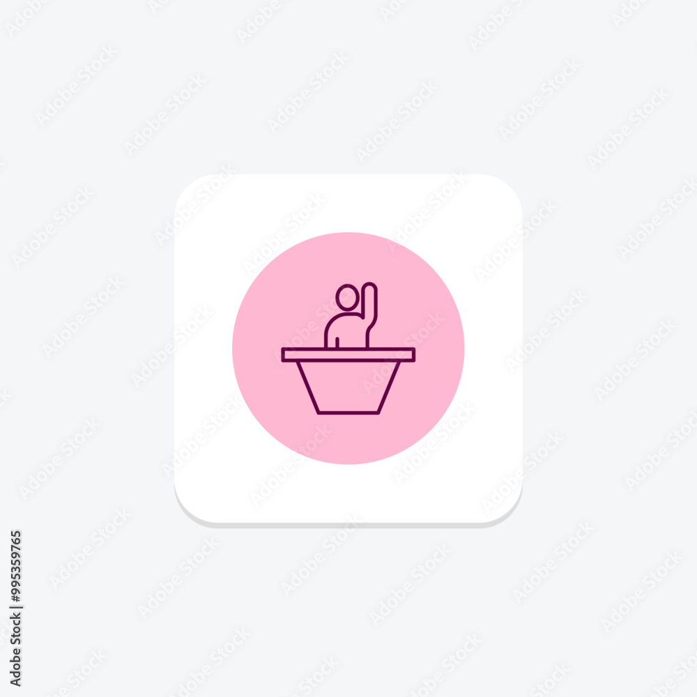 Leadership Management line icon, vector, pixel perfect, illustrator file Leadership Management line icon, vector, pixel perfect, illustrator file