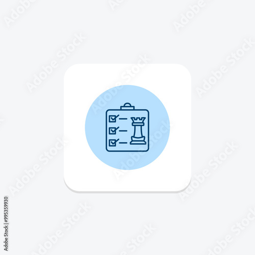 Strategic Management line icon , vector, pixel perfect, illustrator file