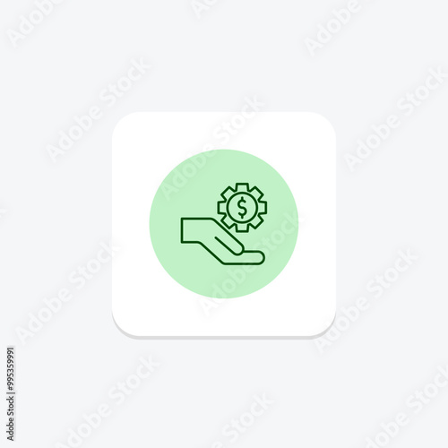 Financial Management line icon , vector, pixel perfect, illustrator file