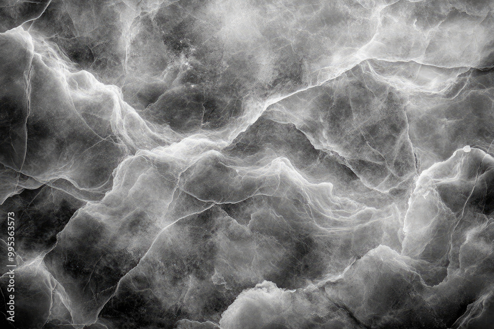 Abstract black and white background with storm clouds, smoke, and lightning bolts. Black marble texture with detailed cloud patterns for design use. Created with Ai Abstract black and white background with storm clouds, smoke, and lightning bolts. Black marble texture with detailed cloud patterns for design use. Created with Ai