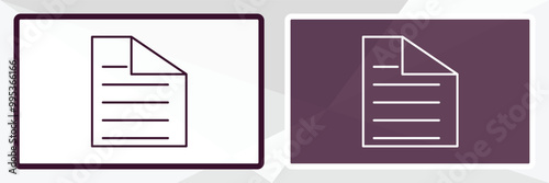 page outline icon. Linear vector from programming concept. Thin line white and black page icon isolated on white and dark background