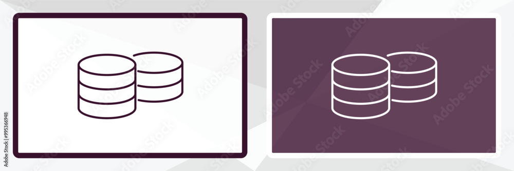data storage outline icon. Linear vector from programming concept. Thin line white and black data storage icon isolated on white and dark background data storage outline icon. Linear vector from programming concept. Thin line white and black data storage icon isolated on white and dark background