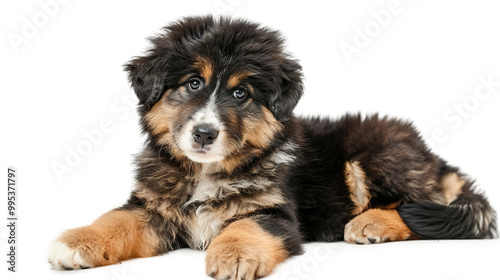 Beagle puppy full body shot isolated on transparent background, png