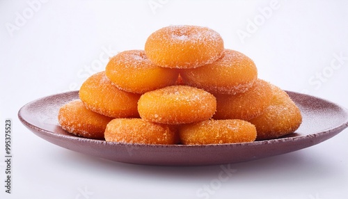 Japanese Food, Kaki Fry on white background isolated.