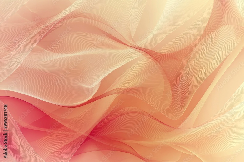 Abstract Background with Intertwined Waves and Soft Colors