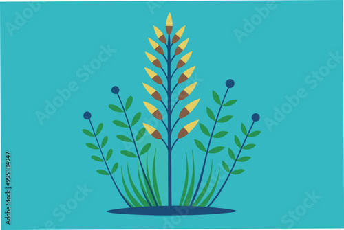 Water Milfoil plant vector art illustration  photo