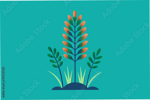 Water Milfoil plant vector art illustration  photo