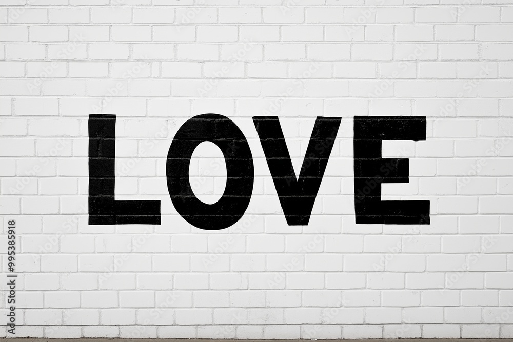 The word LOVE is written in black on a white brick wall. The letters are large and bold, making them stand out against the white background. original and fake, love is all you need The word LOVE is written in black on a white brick wall. The letters are large and bold, making them stand out against the white background. original and fake, love is all you need