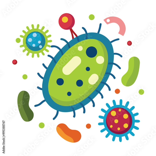 Bacteria vector illustration