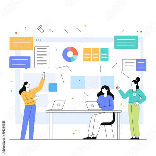 Concept illustrations for education. Set of people vector drawings in various activities of education, learning, reading book, online course and training, back to school.