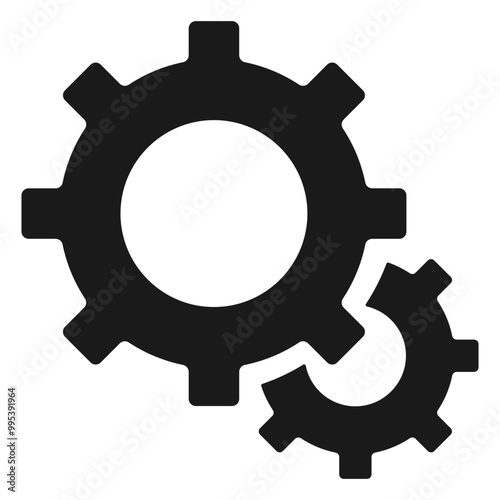 Configuration vector black flat icon.