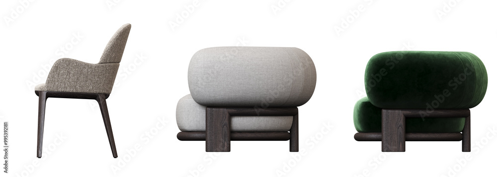 armchair isolated on white background, comfortable furniture for home interior, 3D illustration, cg render
armchair isolated on white background, comfortable furniture for home interior, 3D illustration, cg render