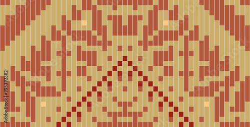 Fabric Design Traditional Indian Melodic Patternfolk Embroidery, Aztec Geometric Ornament Print. Design for Carpet, Wallpaper, Clothing, Wrapping, Fabric
