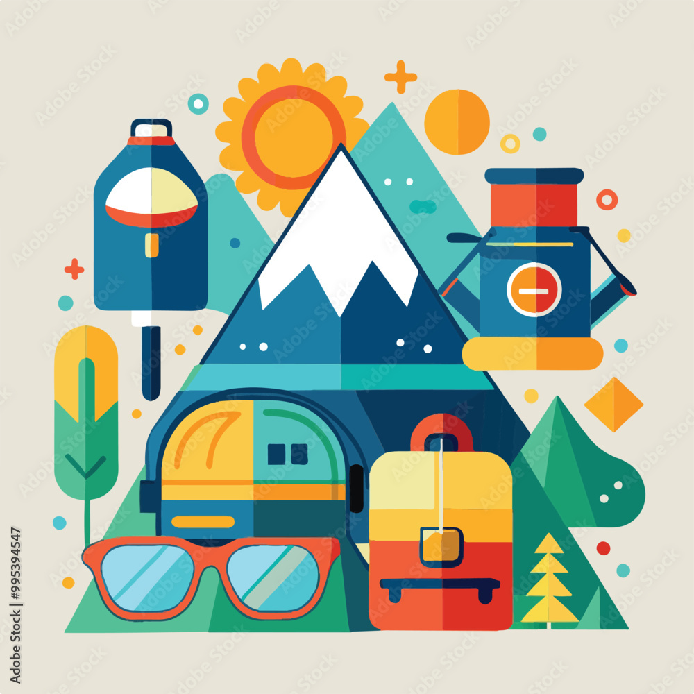 seamless pattern with train