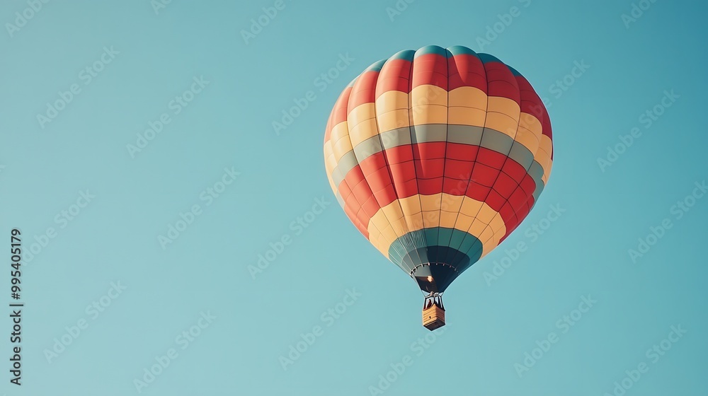 Naklejka premium 32. A colorful hot air balloon festival against a clear blue sky