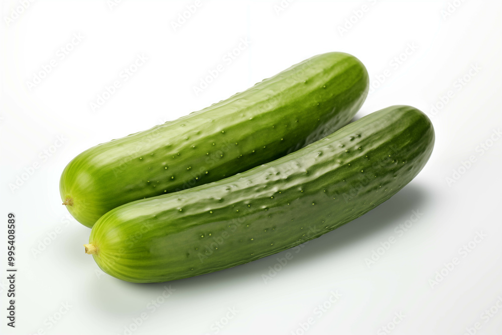 Fresh Cucumbers Isolated on White Background Fresh Cucumbers Isolated on White Background