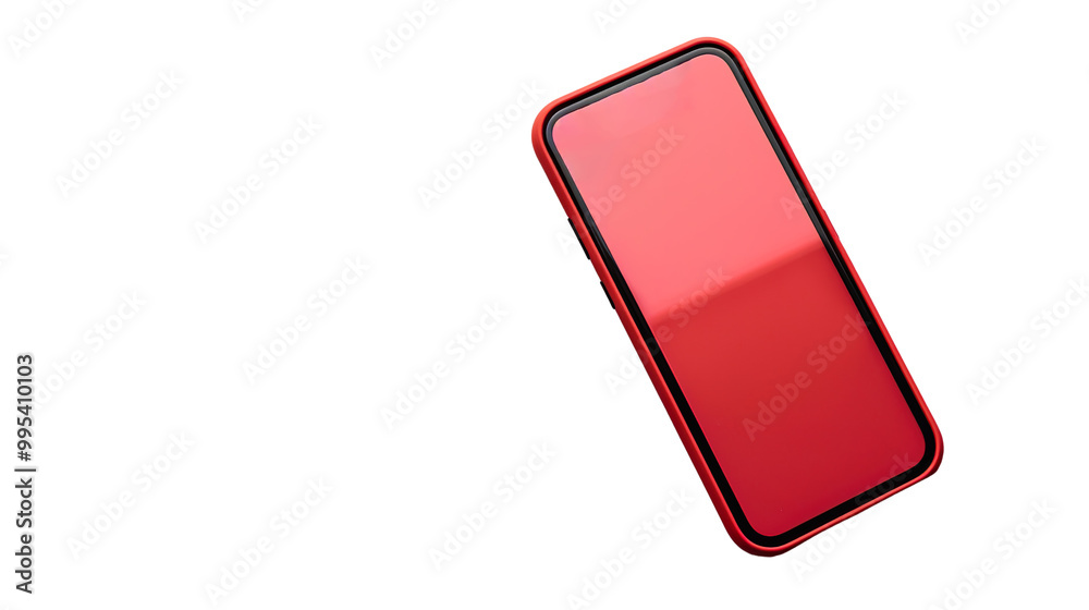 Smartphone mockup isolated on transparent background, png