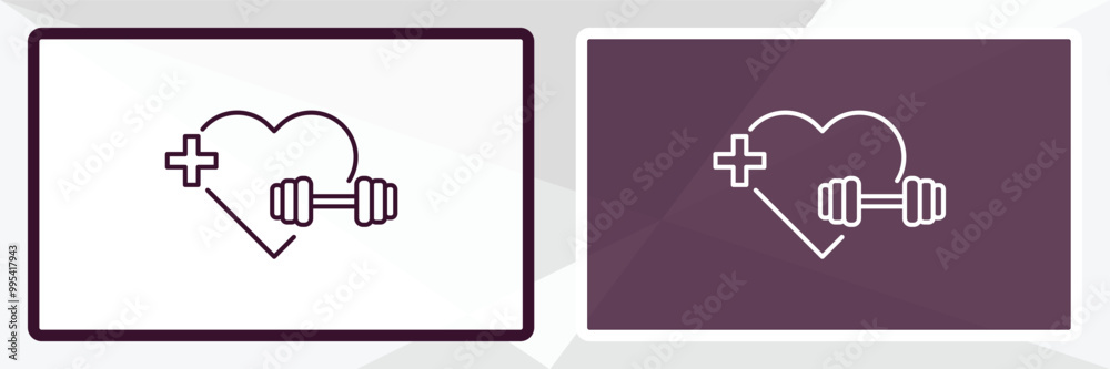gym outline icon. Linear vector from health and medical concept. Thin line white and black gym icon isolated on white and dark background gym outline icon. Linear vector from health and medical concept. Thin line white and black gym icon isolated on white and dark background