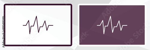 beat outline icon. Linear vector from health and medical concept. Thin line white and black beat icon isolated on white and dark background