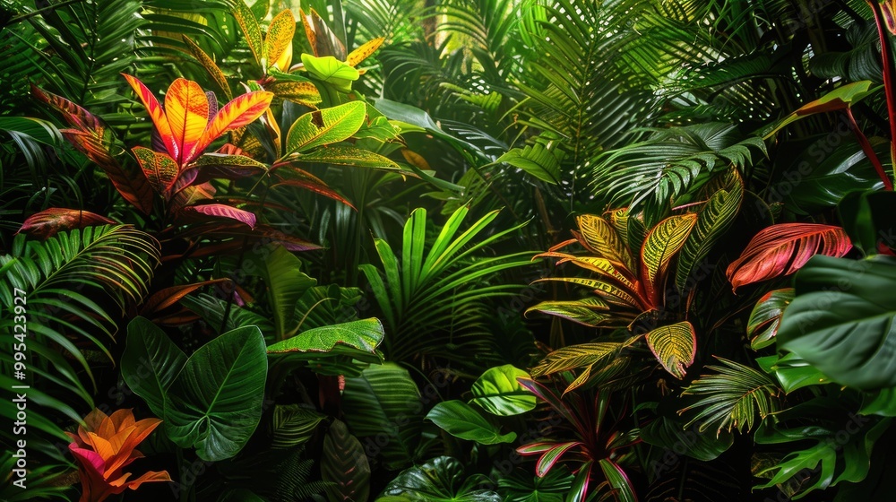 Tropical forest plants in green natural surroundings Tropical forest plants in green natural surroundings