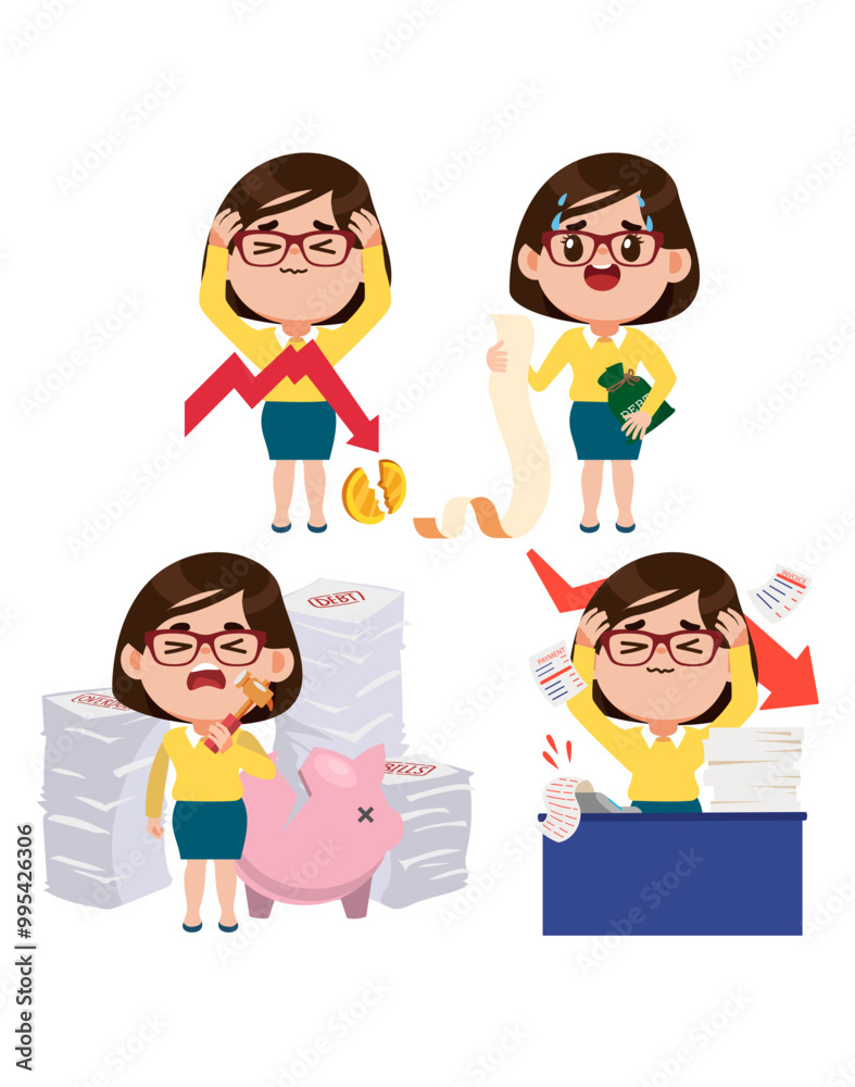 Business people stressed and worried with a lot of bill
Business people stressed and worried with a lot of bill