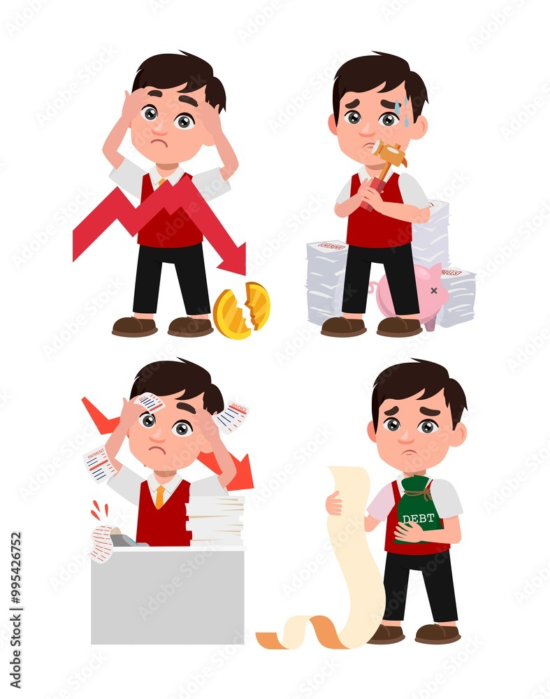 Business people stressed and worried with a lot of bill
Business people stressed and worried with a lot of bill