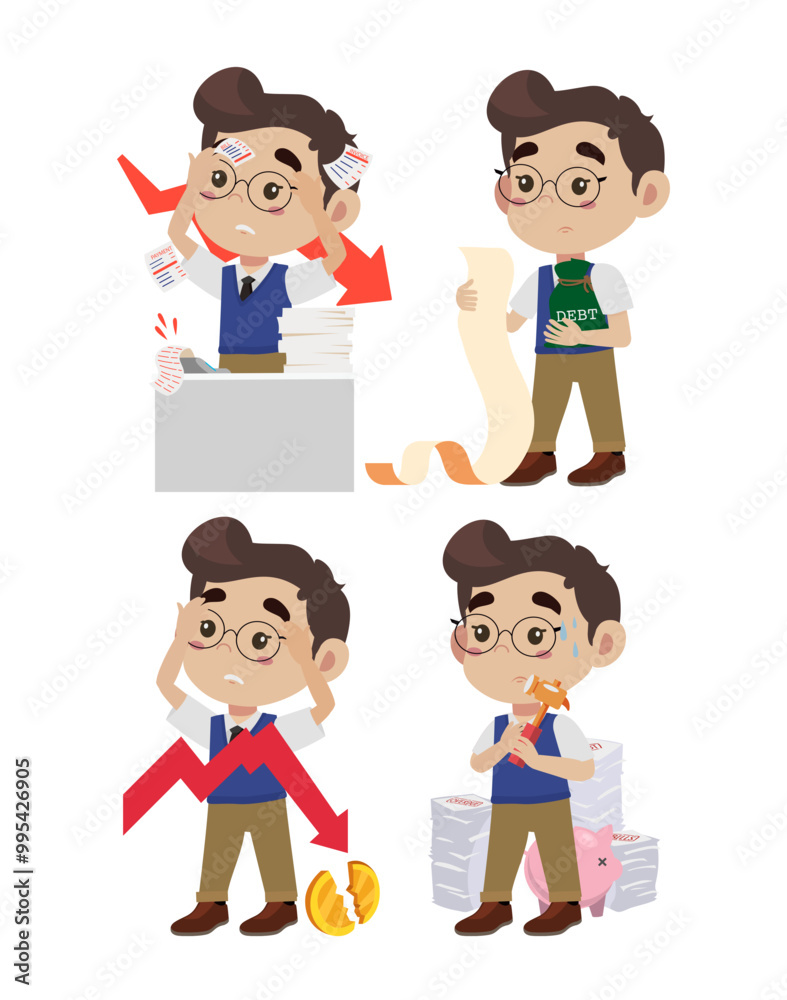 Business people stressed and worried with a lot of bill
Business people stressed and worried with a lot of bill