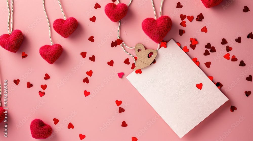 Valentine s Day Label with Small Heart for Text Placement Valentine s Day Label with Small Heart for Text Placement