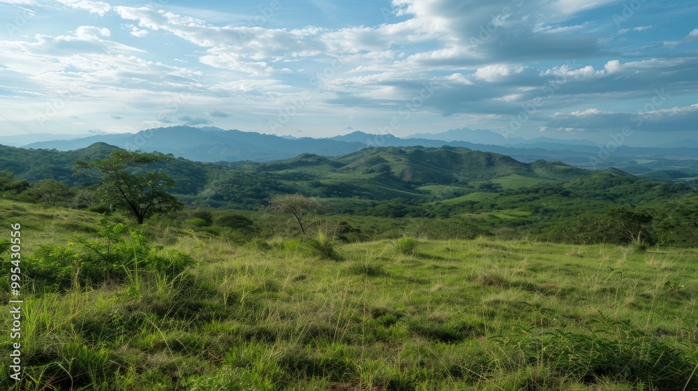 Hills seen from elevated land Hills seen from elevated land