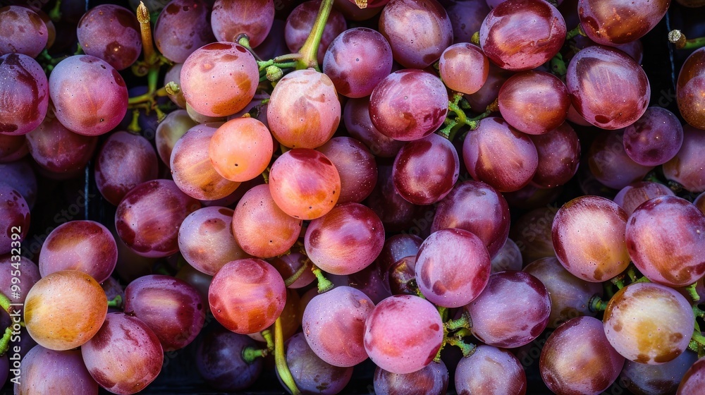 Fototapeta premium Fresh organic red grapes