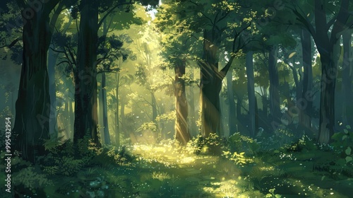 Forest s shady trees photo