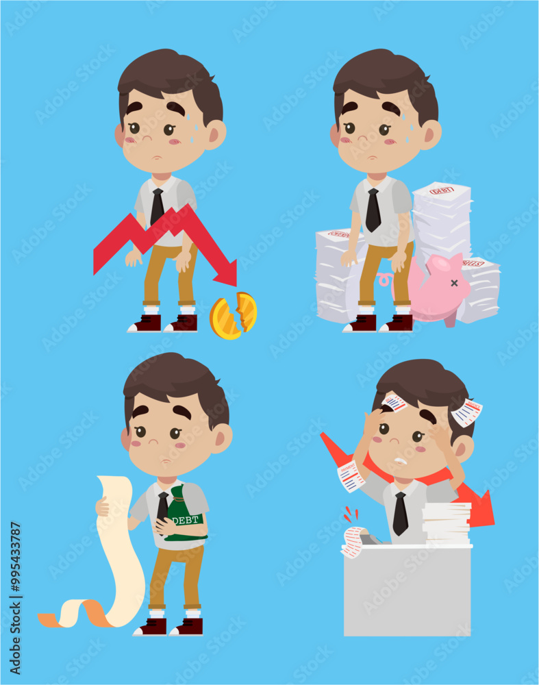 Business people stressed and worried with a lot of bill
Business people stressed and worried with a lot of bill