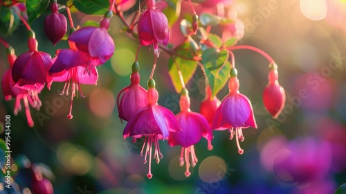 Vibrant Fuchsia blooms #995434308