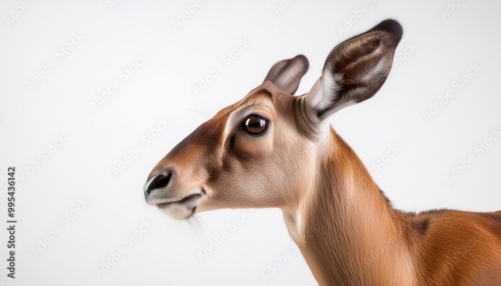 Antelope on white background. Isolated of Animal. Antelope on white background. Isolated of Animal.