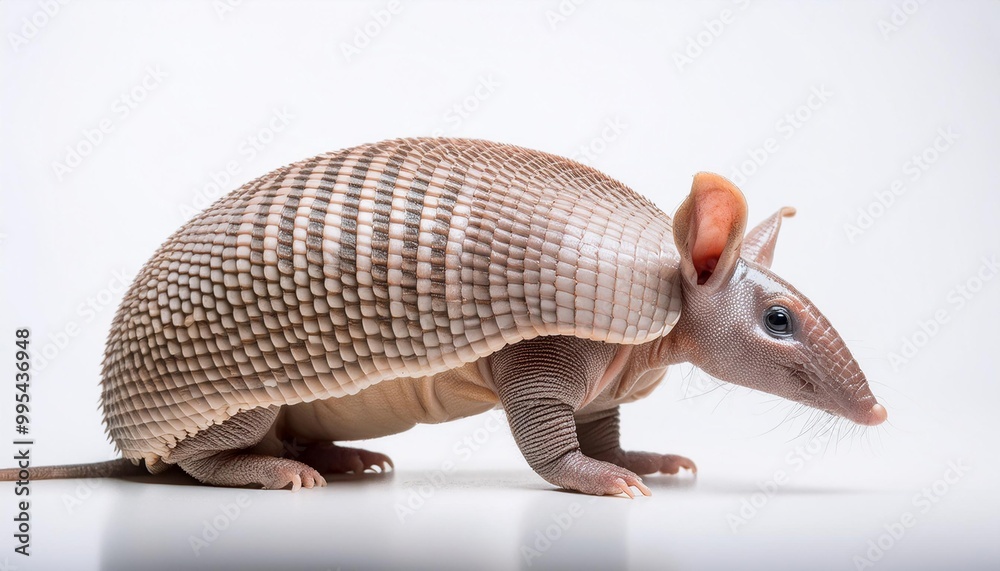 Armadillo on white background. Isolated of Animal. Armadillo on white background. Isolated of Animal.