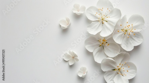 White background with flower