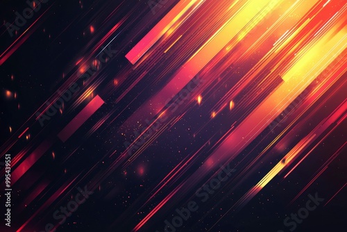 Abstract Background with Diagonal Lines and Glowing Spots