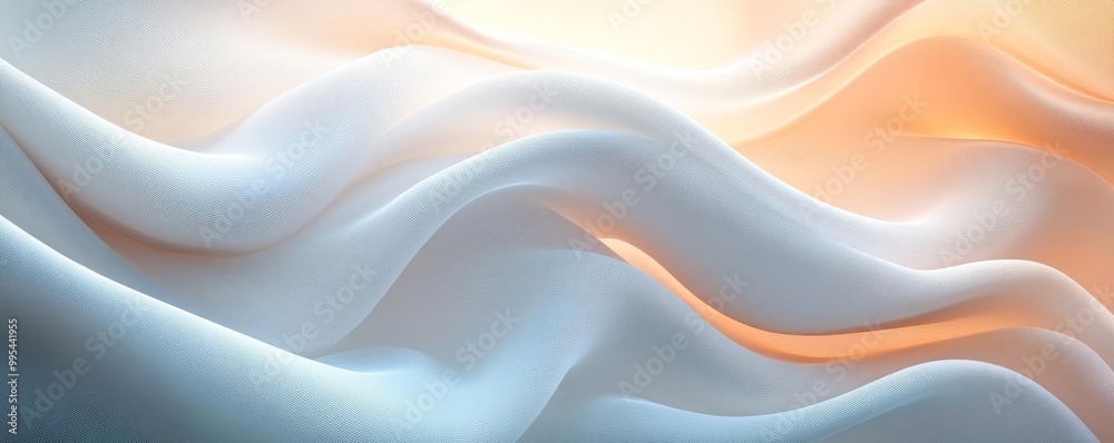 Fototapeta premium Delicate white curves intertwining in an abstract pattern, showcasing the beauty of minimalistic design with a simple, modern style