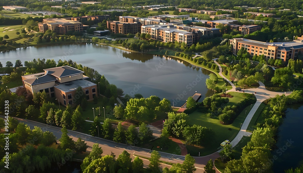Fototapeta premium Aerial view of a modern city