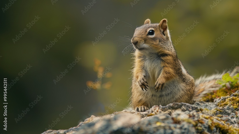 European ground squirrel observed in its native environment European ground squirrel observed in its native environment