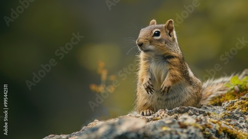 European ground squirrel observed in its native environment