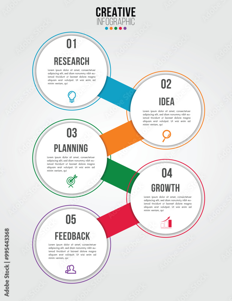 Business Infographic design template with icons and 5 numbers options or steps. Can be used for process presentations, workflow layout, diagram, banner, flow chart, info graph. Business Infographic design template with icons and 5 numbers options or steps. Can be used for process presentations, workflow layout, diagram, banner, flow chart, info graph.