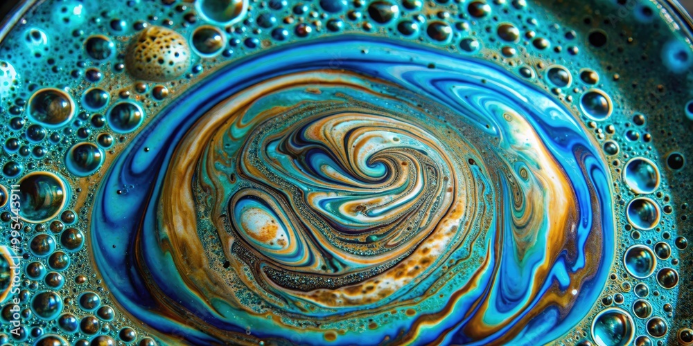 Swirling abstract pattern of colorful oil and water. Swirling abstract pattern of colorful oil and water.