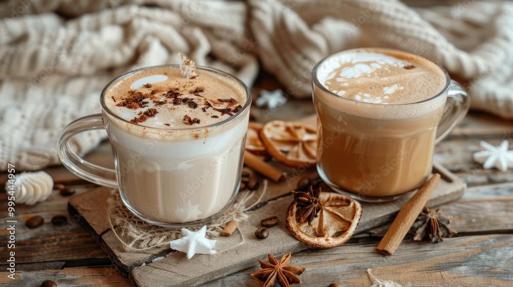 Tea with milk or latte with coffee Tea with milk or latte with coffee