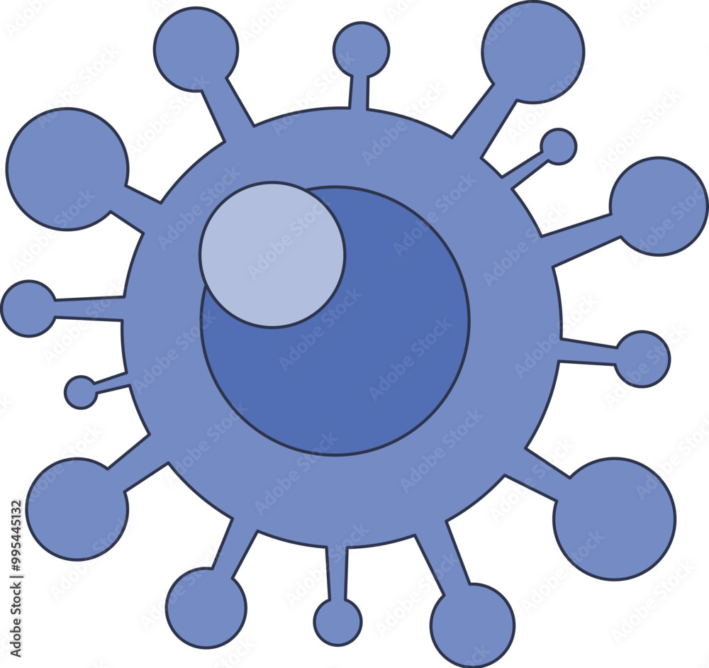 A stylized virus with spiky protrusions, representing a microscopic pathogen or virus structure. A stylized virus with spiky protrusions, representing a microscopic pathogen or virus structure.