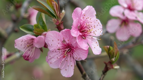 Flowering Pink Blossoms photo