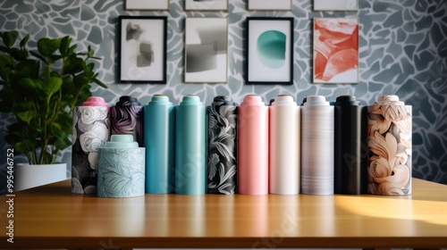 Wallpaper Mural Rolls of Decorative Wallpaper with Abstract Patterns Torontodigital.ca